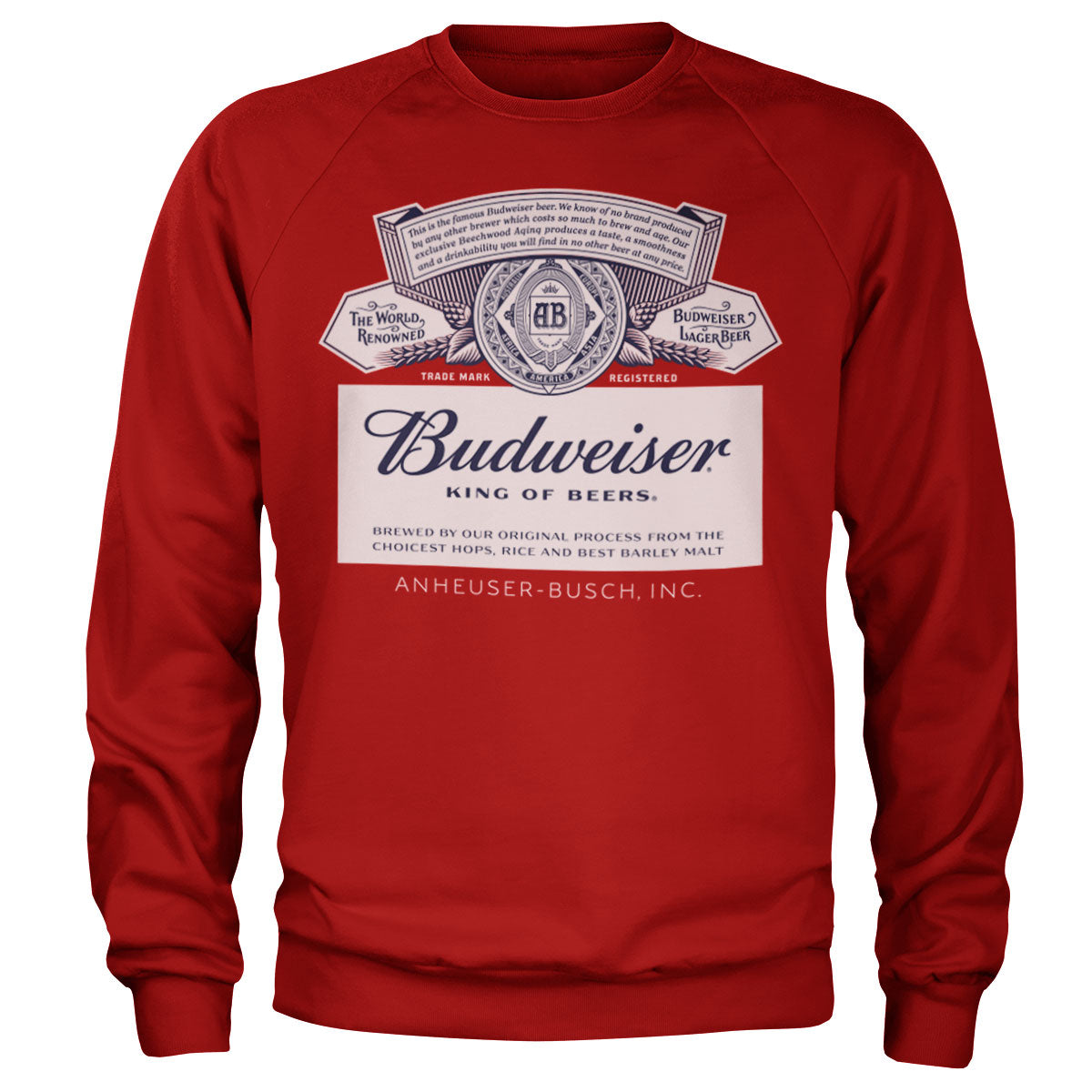 Køb Budweiser Label Sweatshirt Merchhub.dk