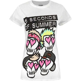 Billede af 5 Seconds of Summer Spray Skulls T-shirt til kvinder