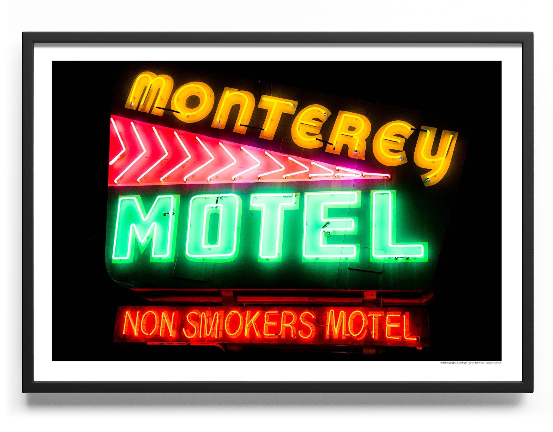 Monterey Motel Neon Sign Posters fra Route 66