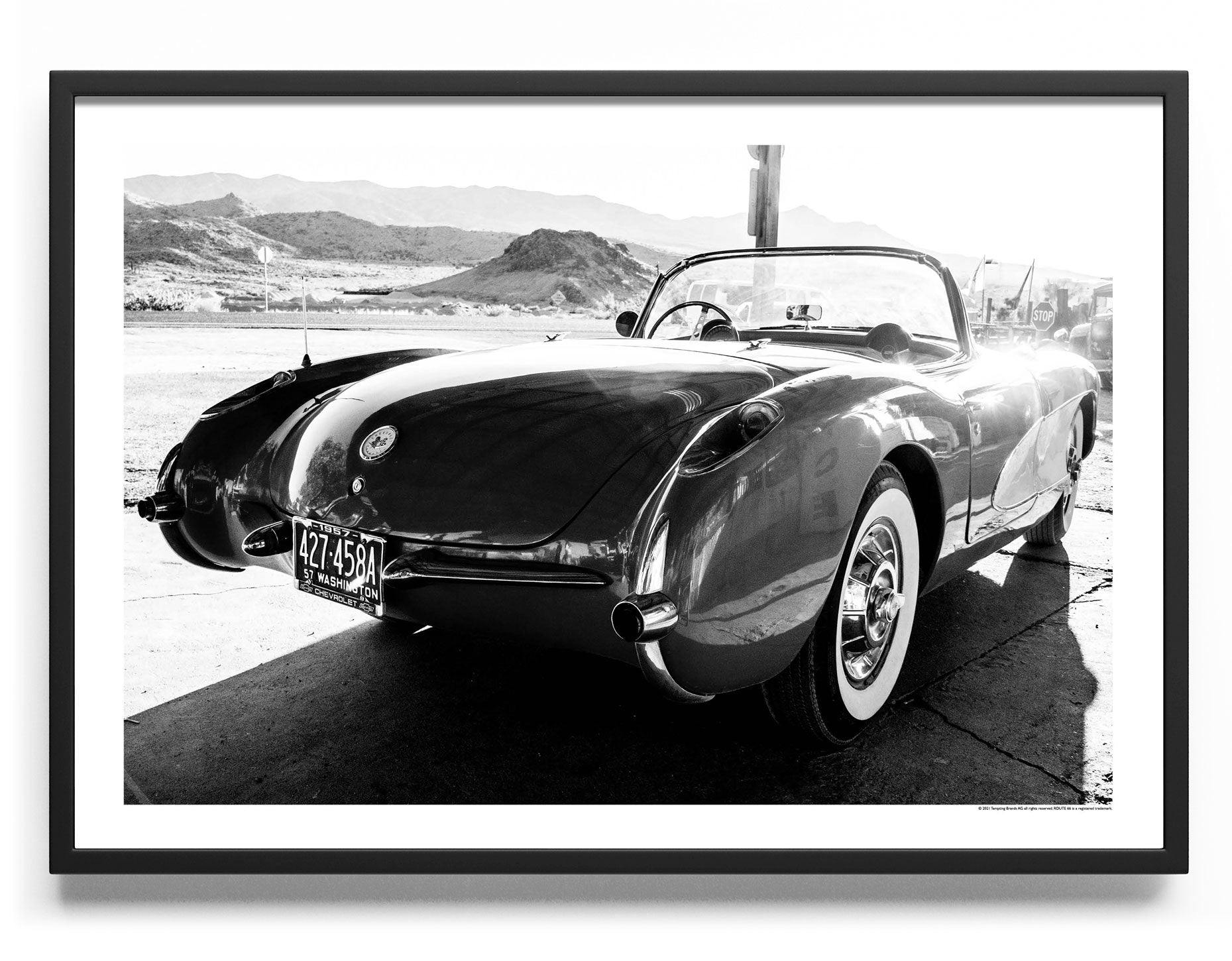 Route 66 Chevrolet Corvette Posters fra Route 66