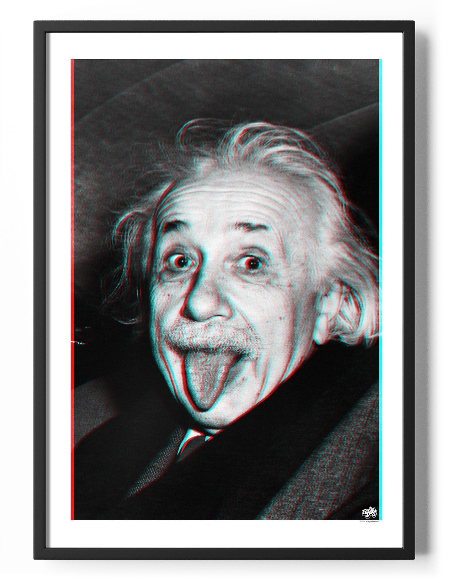 Enstein Anaglyph Photo Poster Posters fra Albert Einstein