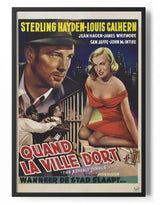 Quand La Ville Dort Movie Poster Posters fra Marilyn Monroe