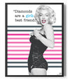 Diamonds Are A Girls Best Friend Poster Posters fra Marilyn Monroe