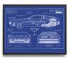 DeLorean Blåprint Poster Posters fra Back to the Future