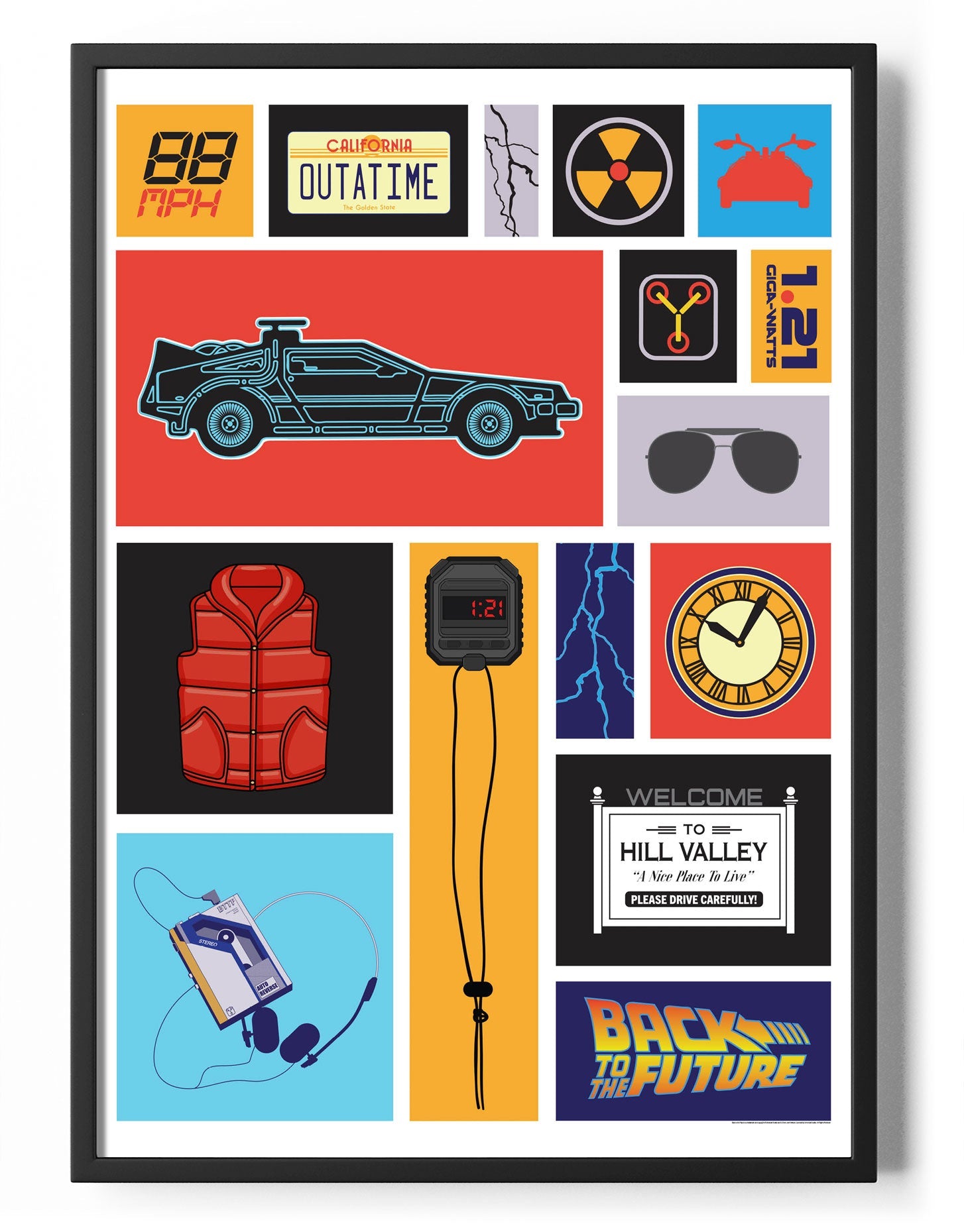 Back To The Future Clip-Art Poster Posters fra Back to the Future