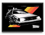 Sort Retro DeLorean Poster Posters fra Back to the Future