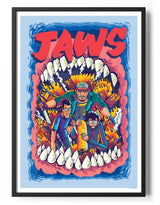 Jaws Cartoon Characters Poster Posters fra Jaws