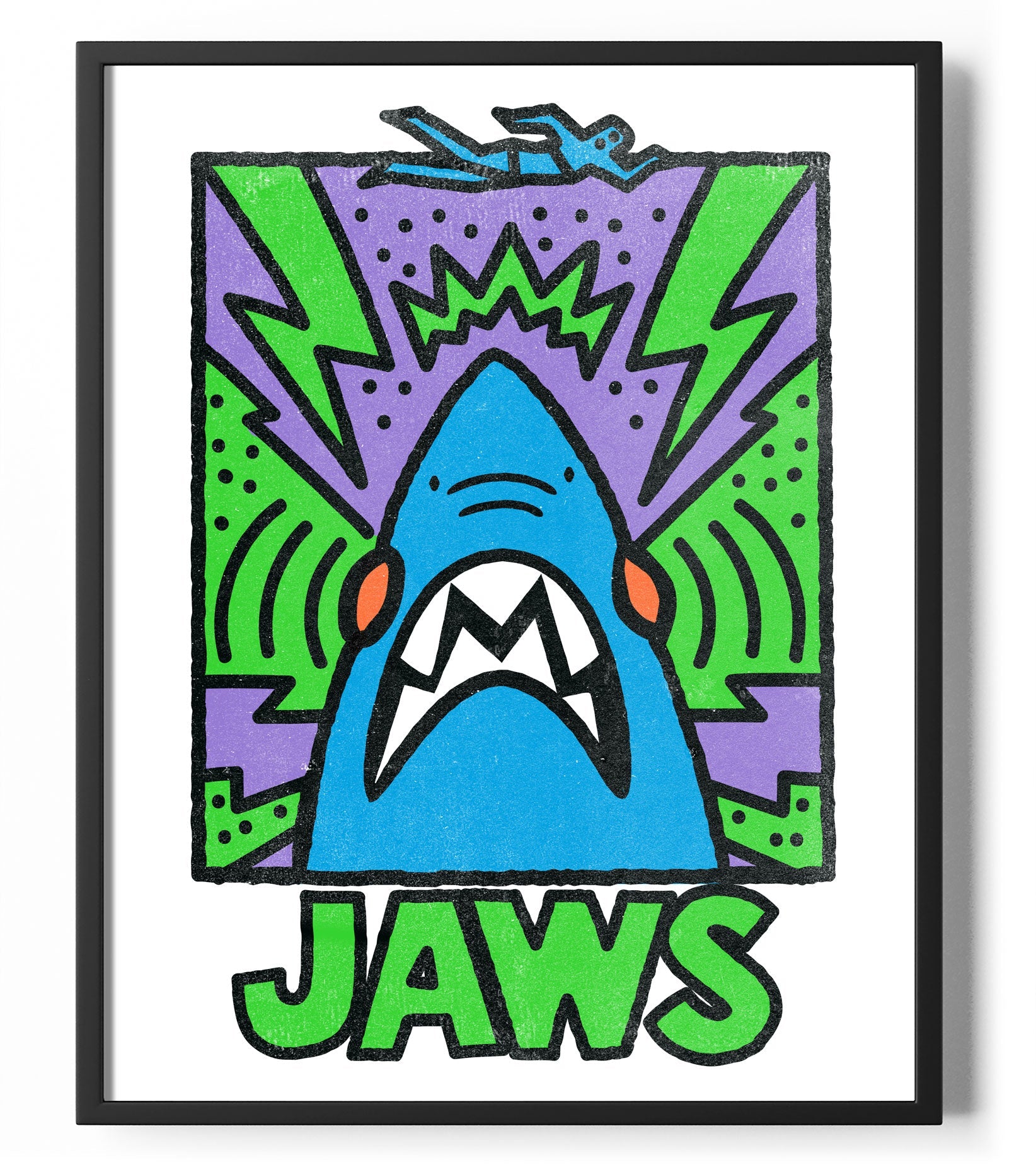 JAWS Art Poster Posters fra Jaws