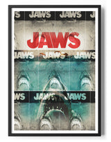 Jaws Halftone Moire Poster Posters fra Jaws