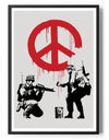 Soldiers Painting CND Sign Poster Posters fra Banksy