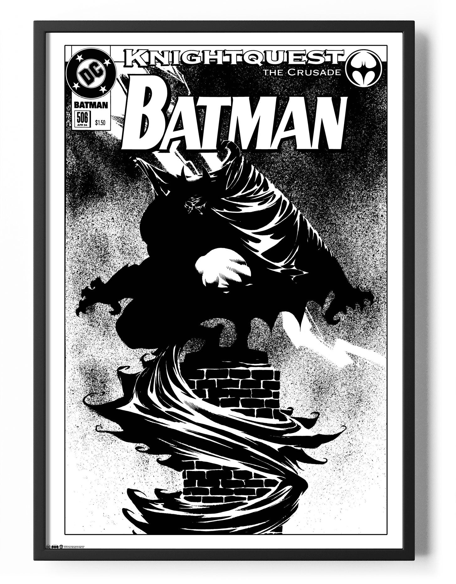 Batman Retro B/W Poster Posters fra Batman