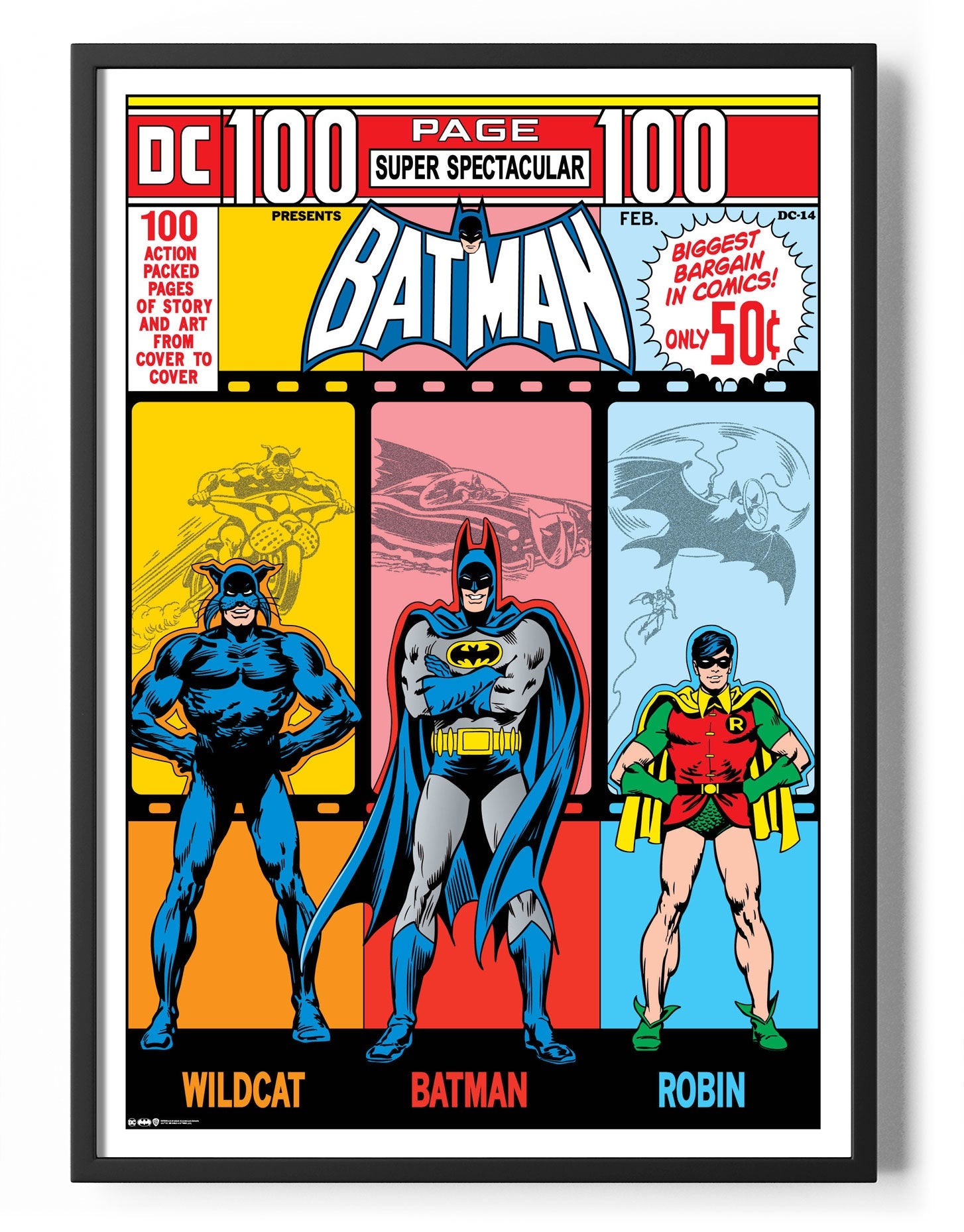 Batman Retro Comic Book Cover Poster Posters fra Batman