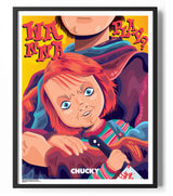 Chucky Wanna Play Cartoon Poster Posters fra Chucky