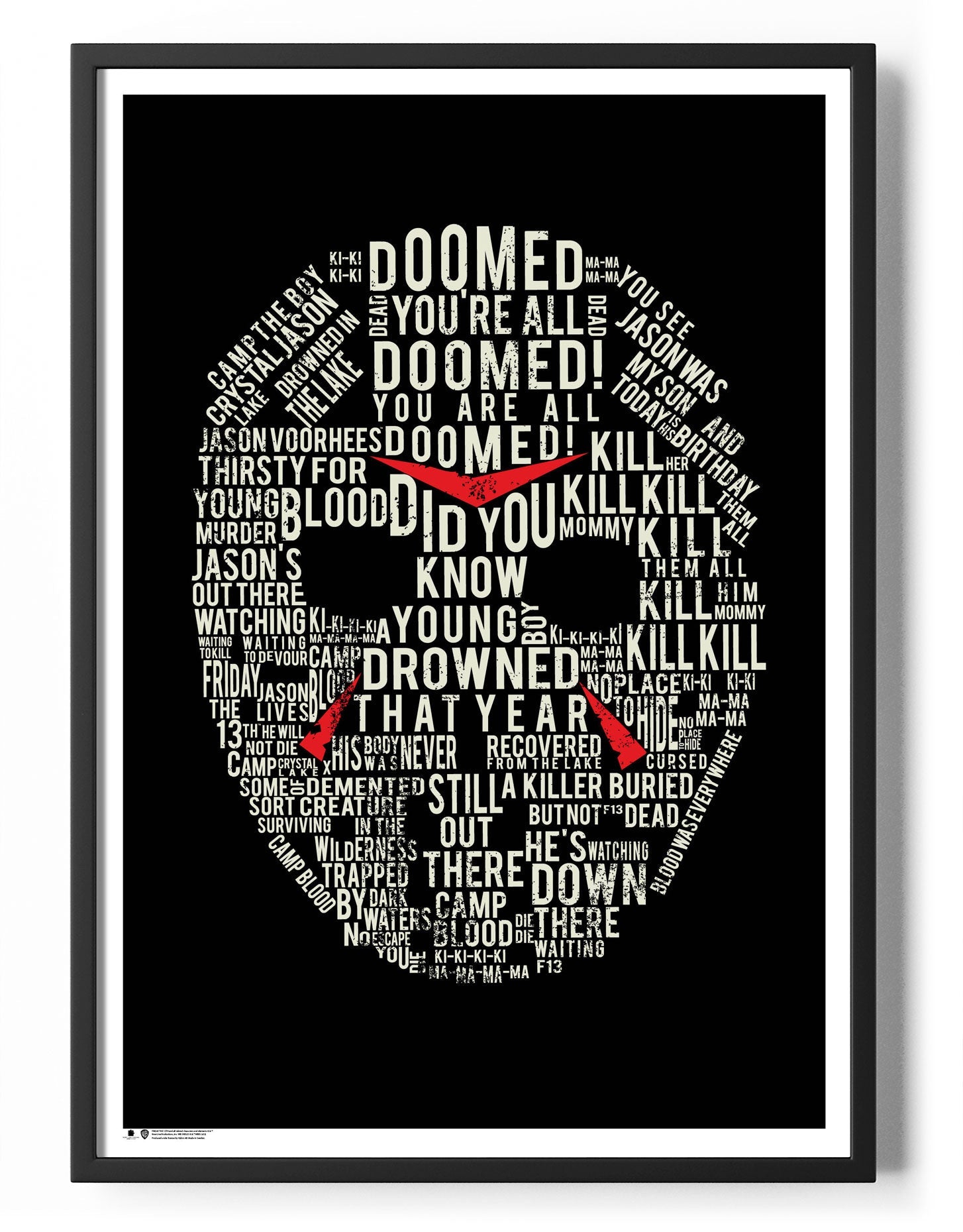 Friday The 13th Wording Poster Posters fra Friday The 13th