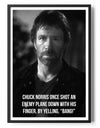 Chuck Norris Shot A Plane With His Finger Poster Posters fra Chuck Norris
