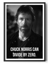 Chuck Norris Can Divide By Zero Poster Posters fra Chuck Norris