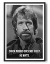 Chuck Norris Does Not Sleep, He Waits Poster Posters fra Chuck Norris