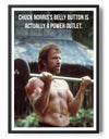 Chuck Norris Belly Button Is A Power Outlet Poster Posters fra Chuck Norris