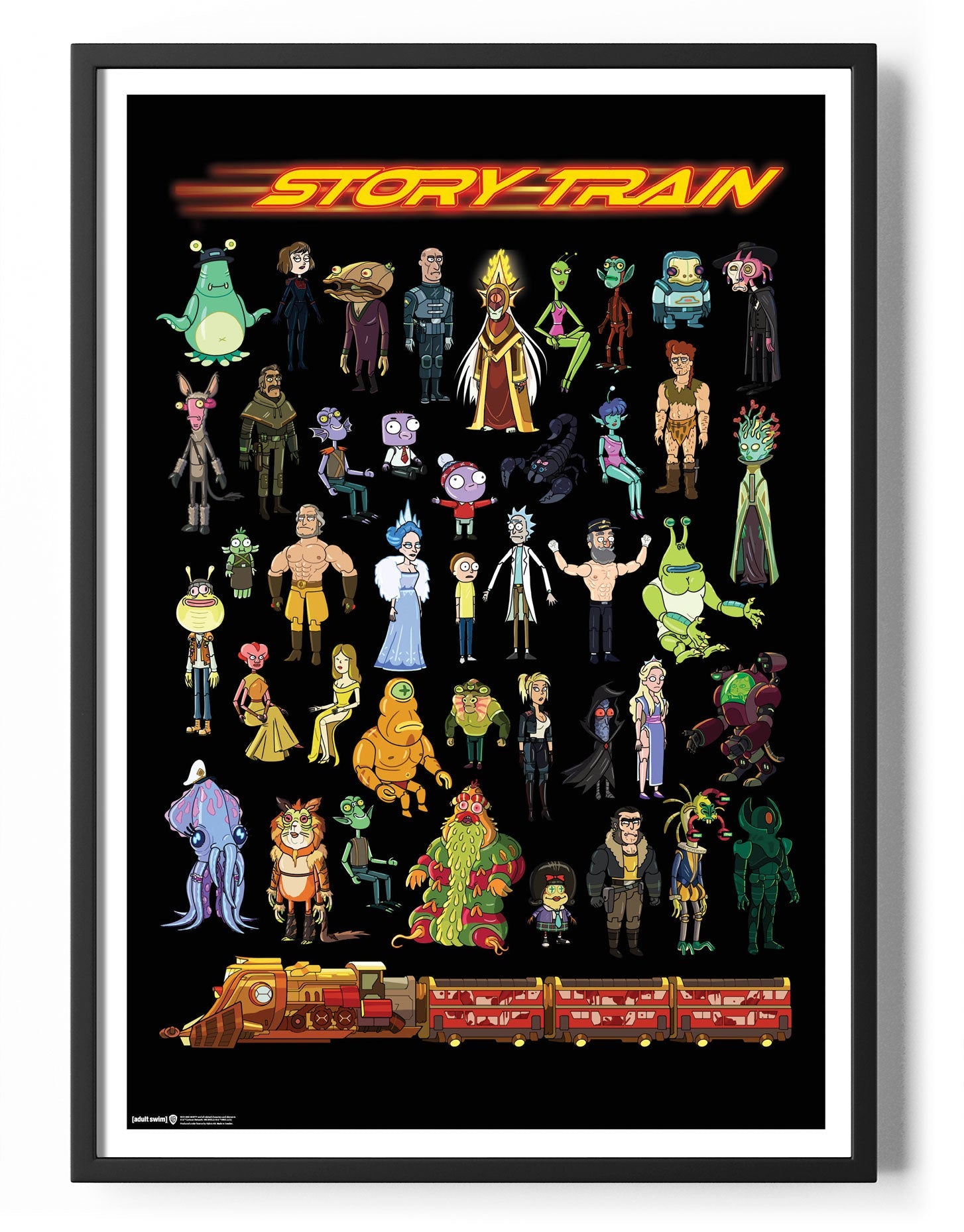 Rick and Morty Story Train Poster Posters fra Rick and Morty
