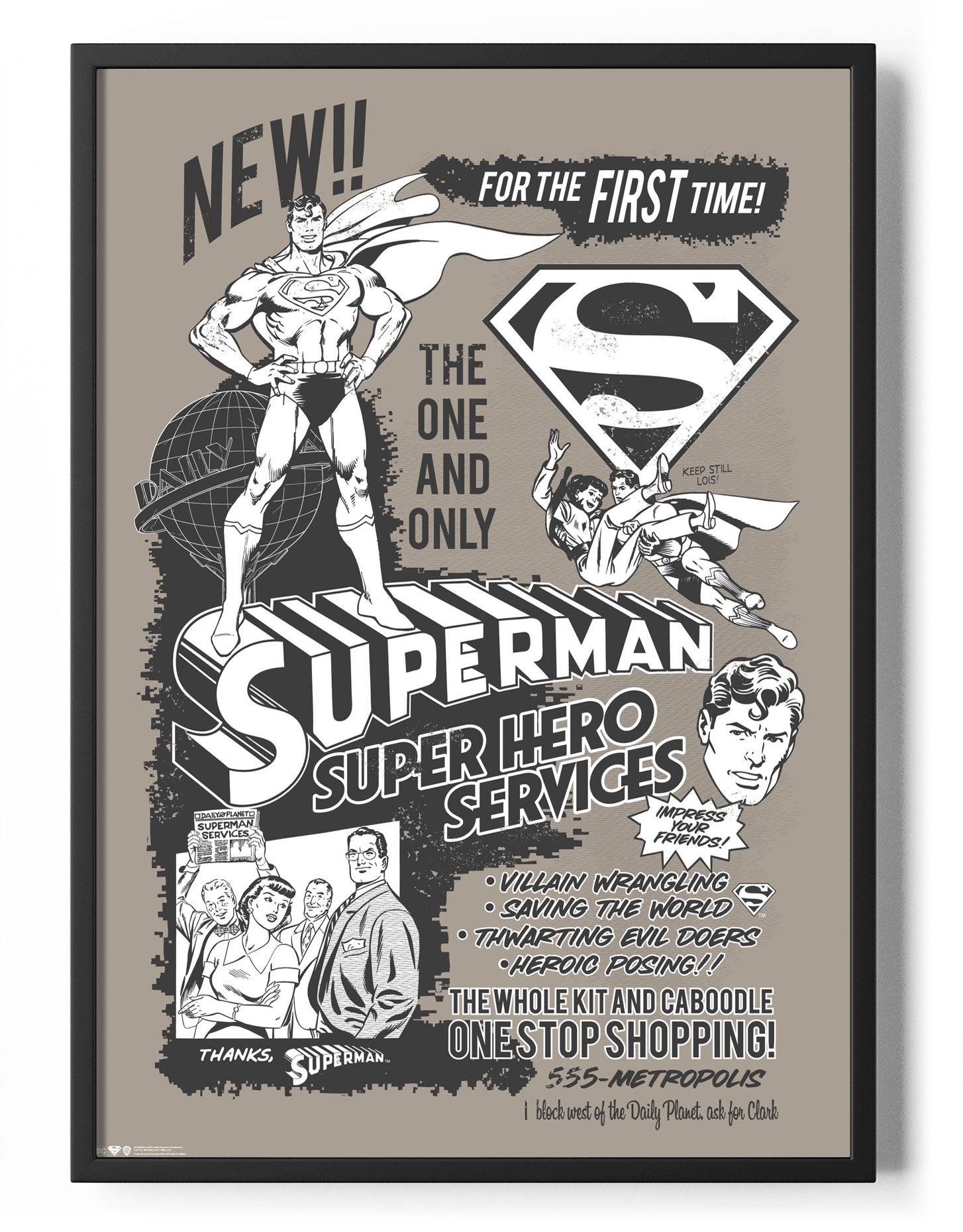 Super Hero Services Poster Posters fra Superman