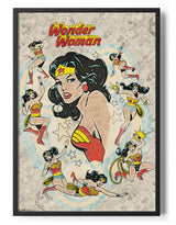 Wonder Woman Retro Poster Posters fra Wonder Woman