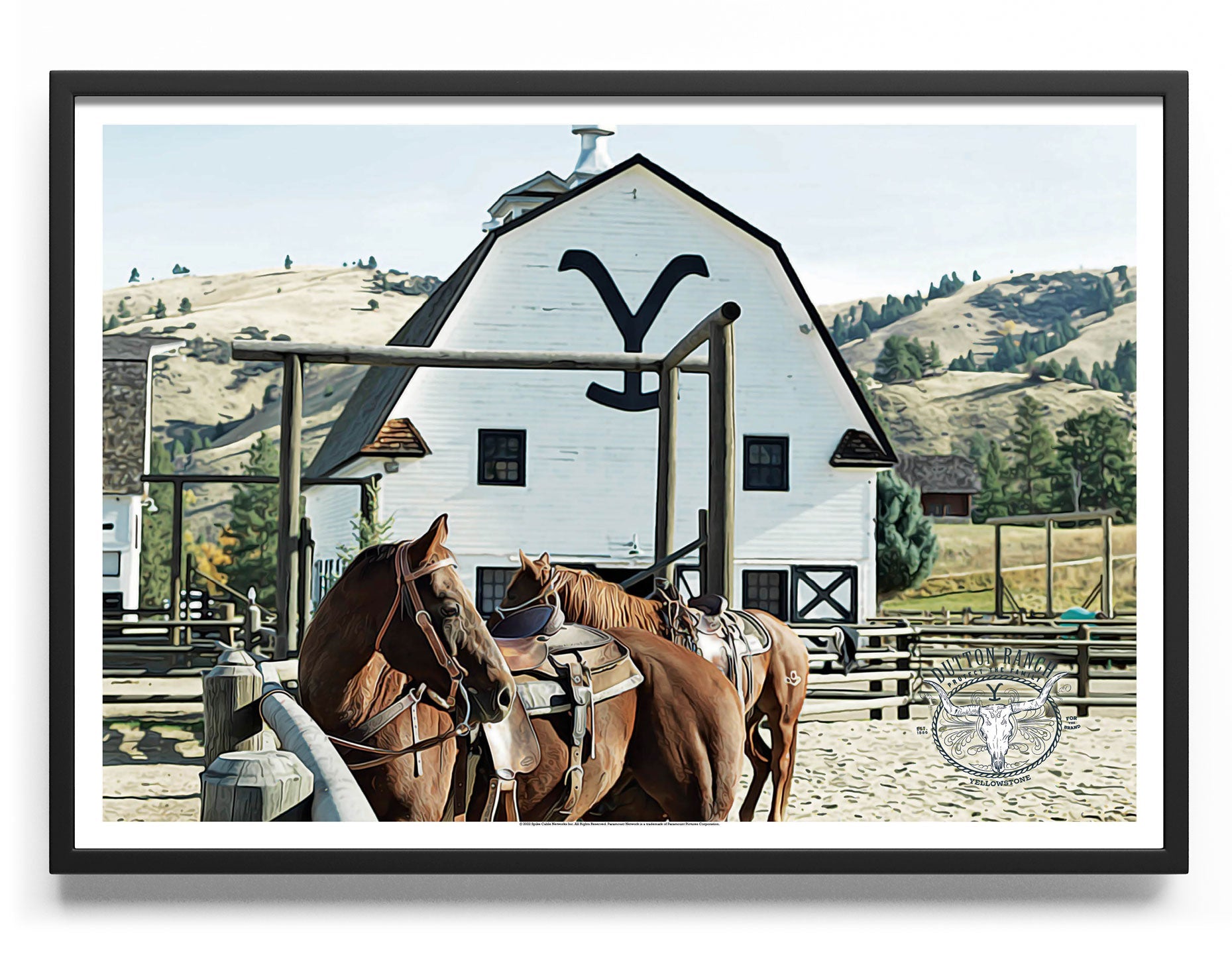 Gulstone - Ranch Oil Painting Poster Posters fra Gulstone