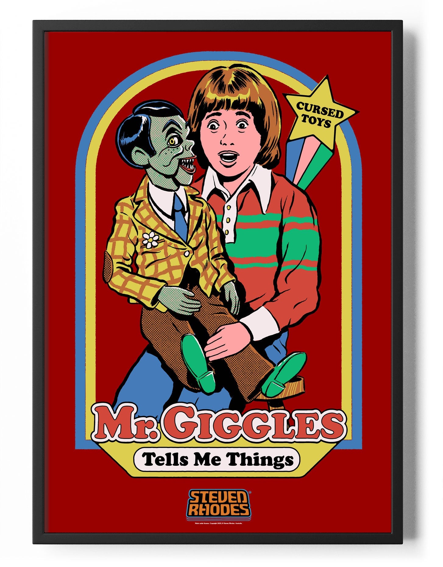 Mr Giggles Tells Me Things Poster Posters fra Steven Rhodes