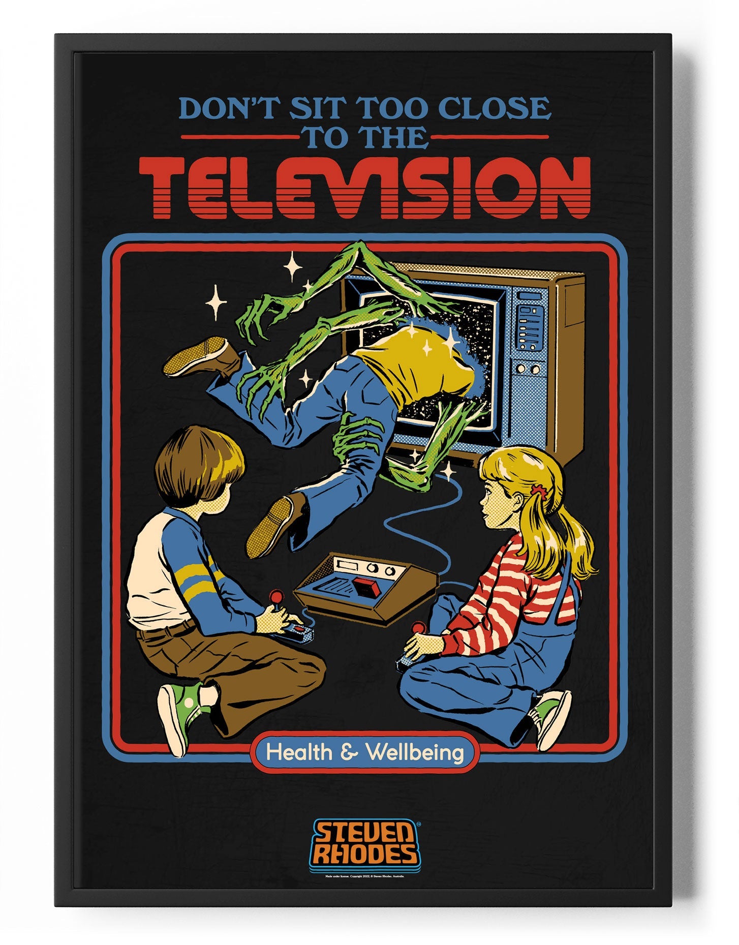 Don't Sit To Close To The Television Poster Posters fra Steven Rhodes