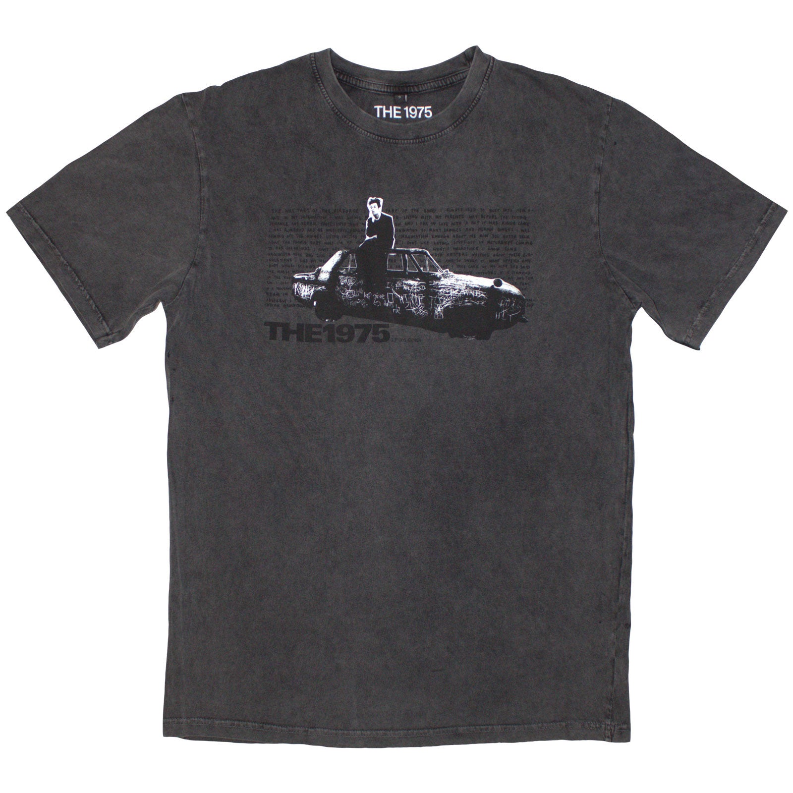 The 1975: Car Photo Stone Wash T-Shirt (Wash)