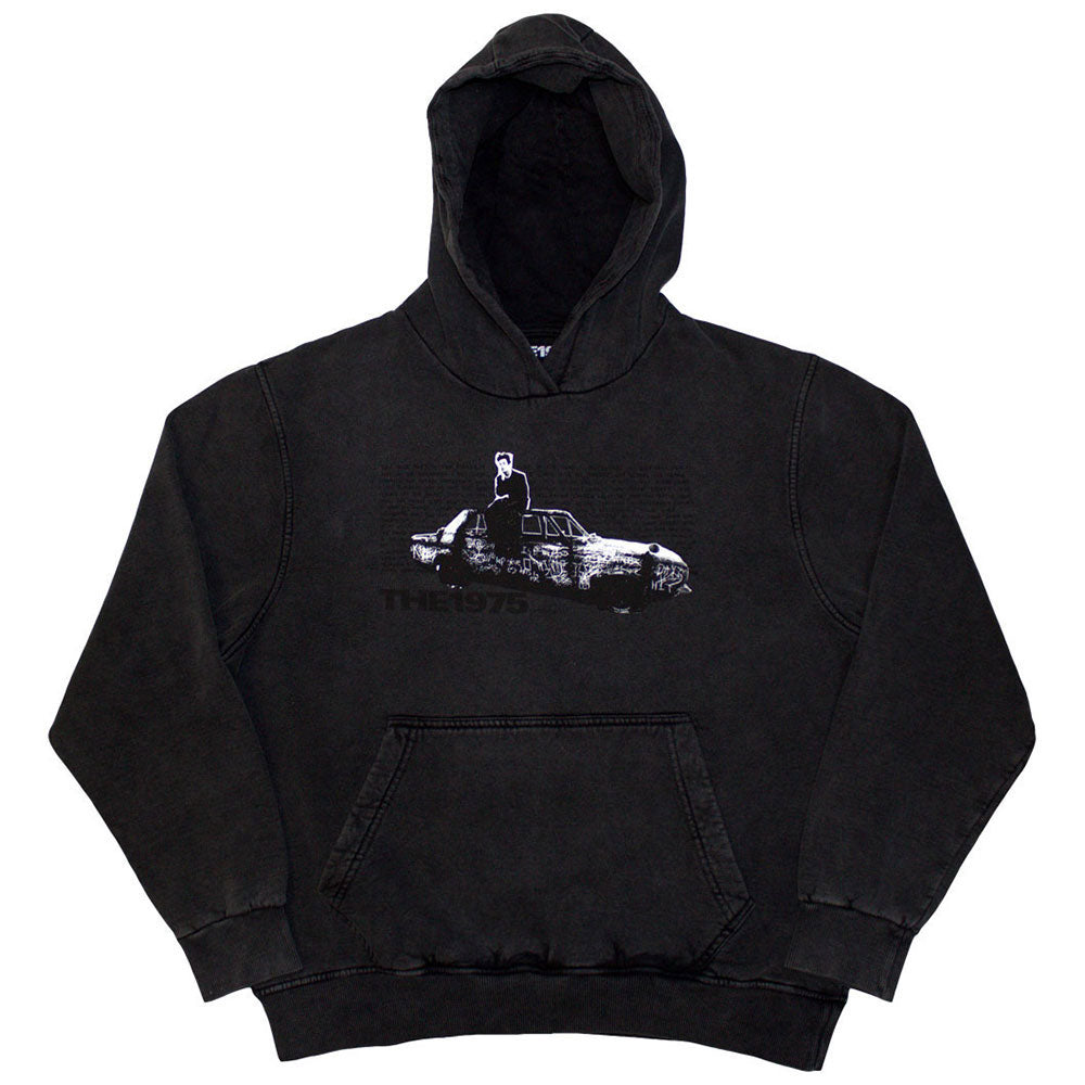 The 1975: Car Photo Stone Wash Pullover Hoodie (Wash)