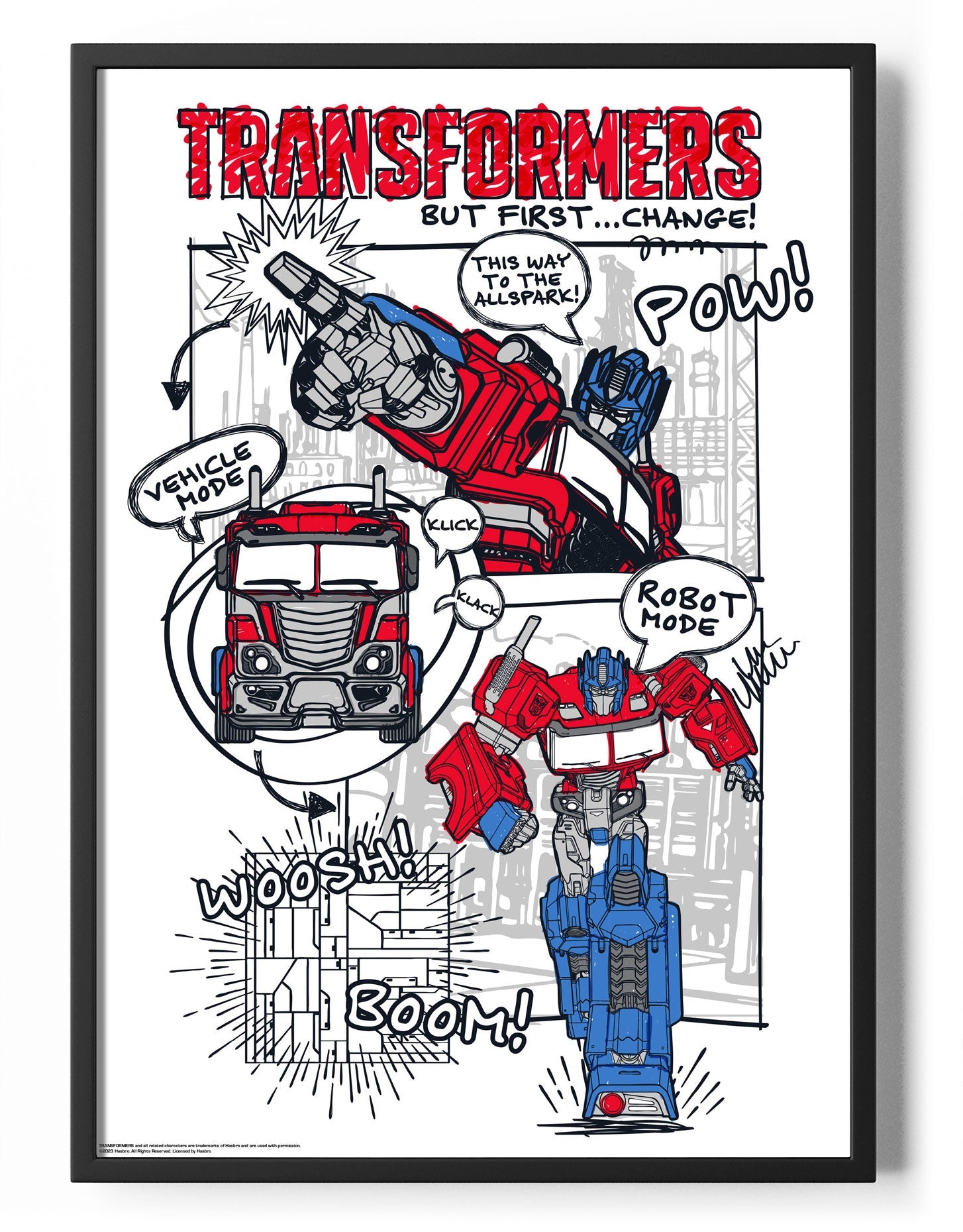 Optimus Prime Sketch Poster Posters fra Transformers