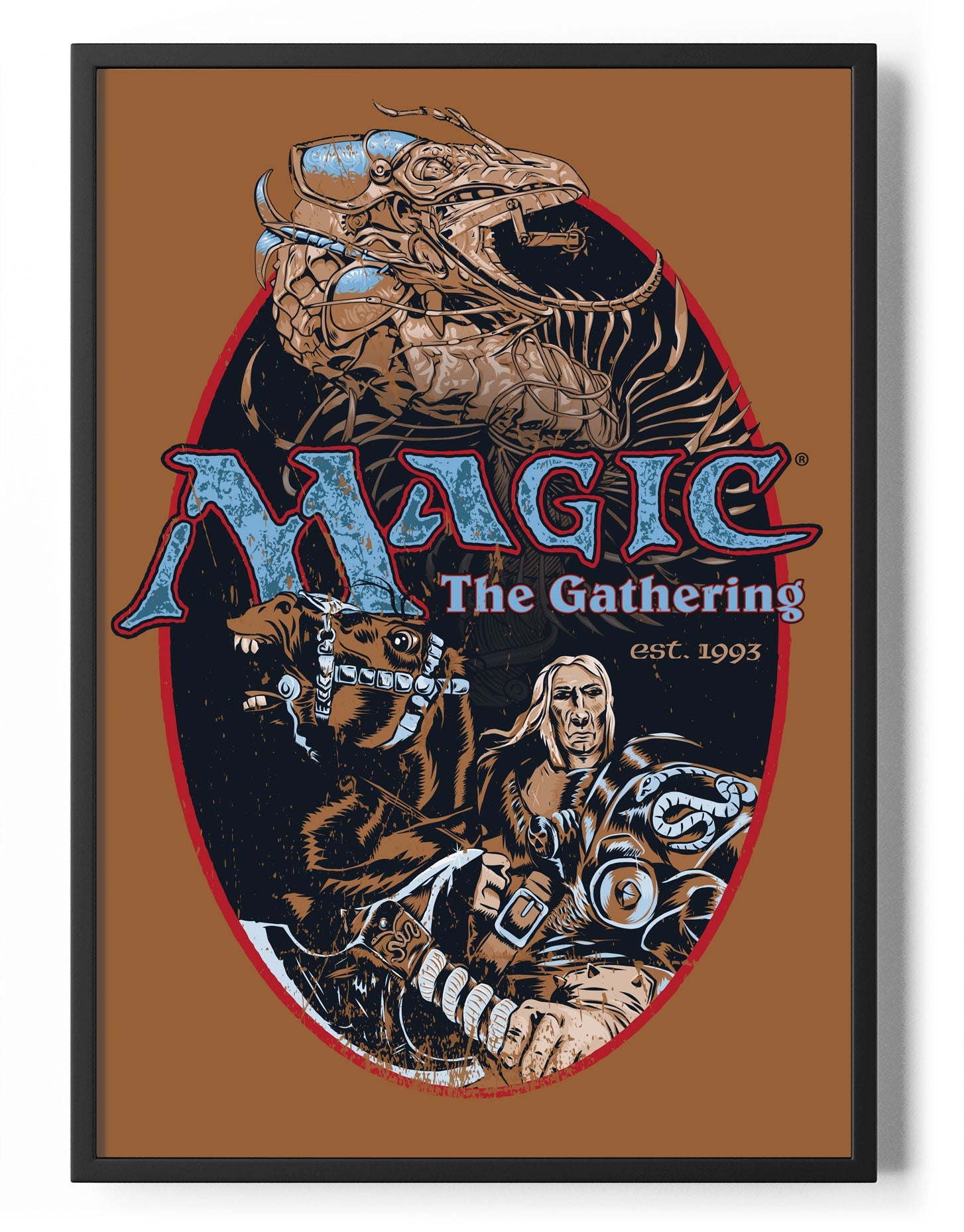 Magic the Gathering - Sort Knight Poster Posters fra Magic the Gathering