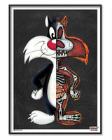 The Anatomy Of Sylvester Poster Posters fra Looney Tunes