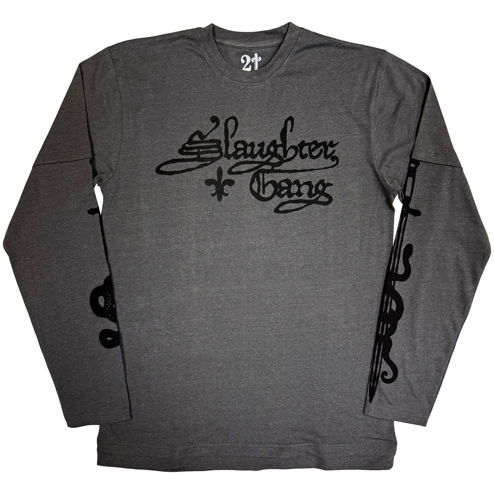 21 Savage: Slaughter Gang (Charcoal Grey) (Sleeve Print) Long Sleeve – officielt merchandise