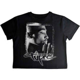 Tupac: Spray Photo Crop Top (Kvinder)