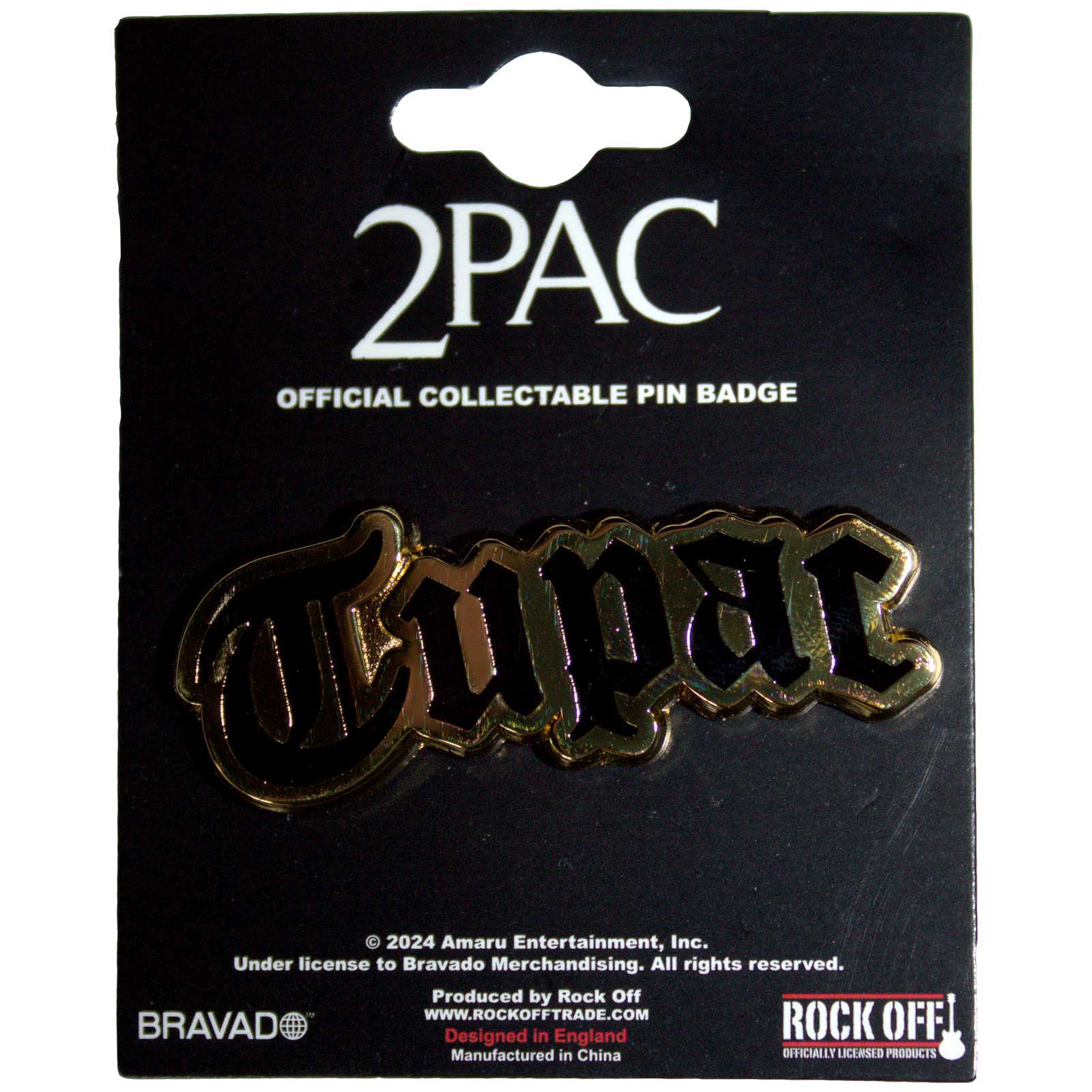 Tupac: Logo Gold Pin Badge