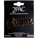 Tupac: Logo Gold Pin Badge