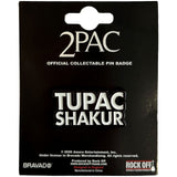Tupac: Text Logo Pin badge – officielt merchandise