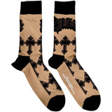 Tupac: Crosses (Sand) (UK Size 7 - 11) Strømper – officielt merchandise