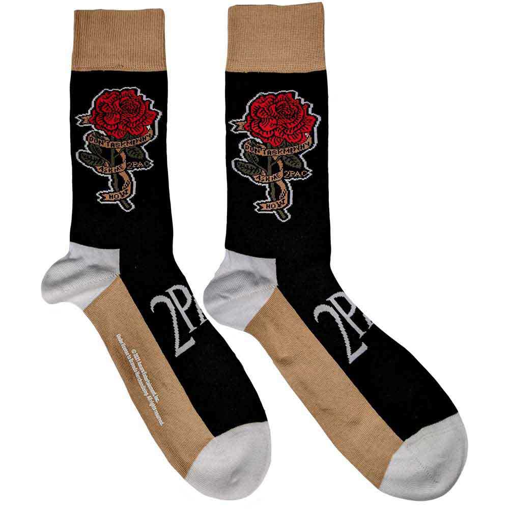 Tupac: Rose (UK Size 7 - 11) Strømper – officielt merchandise