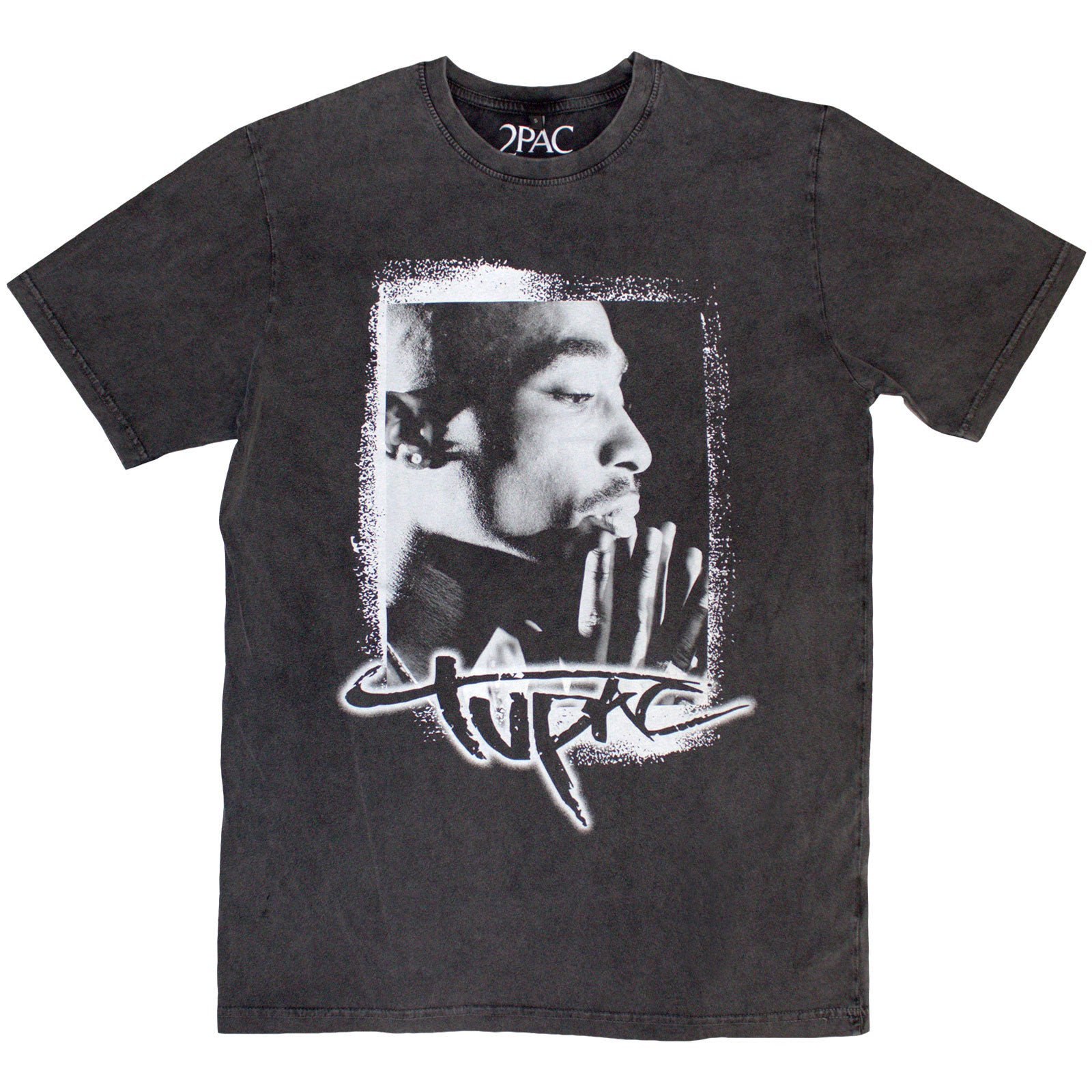 Tupac: Spray Photo Stone Wash T-Shirt (Wash)