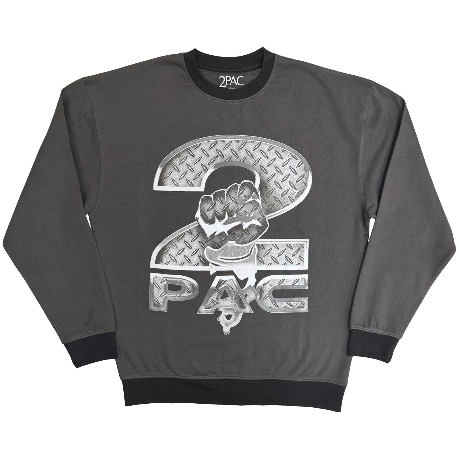 Tupac: Steel Logo Sweatshirt – officielt merchandise