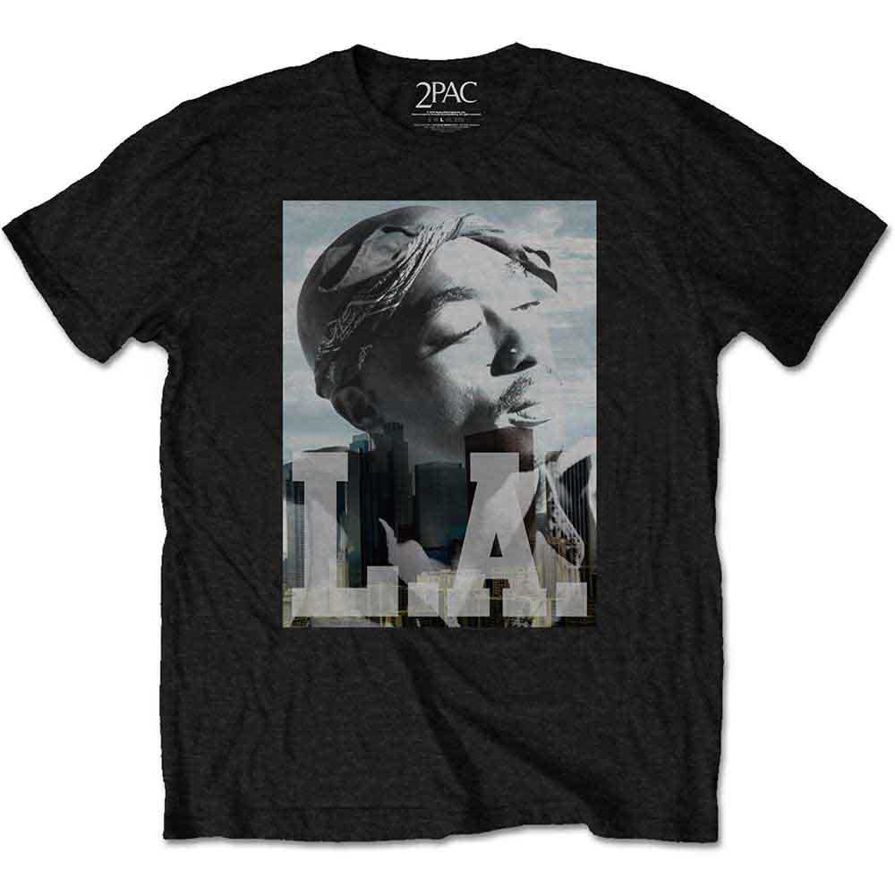 Tupac: LA Skyline T-shirt – officielt merchandise