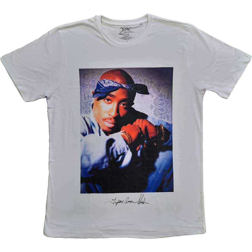 Tupac: Blue Bandana T-shirt – officielt merchandise