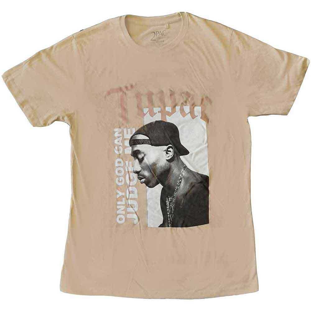 Tupac: Only God (Sand) T-shirt – officielt merchandise