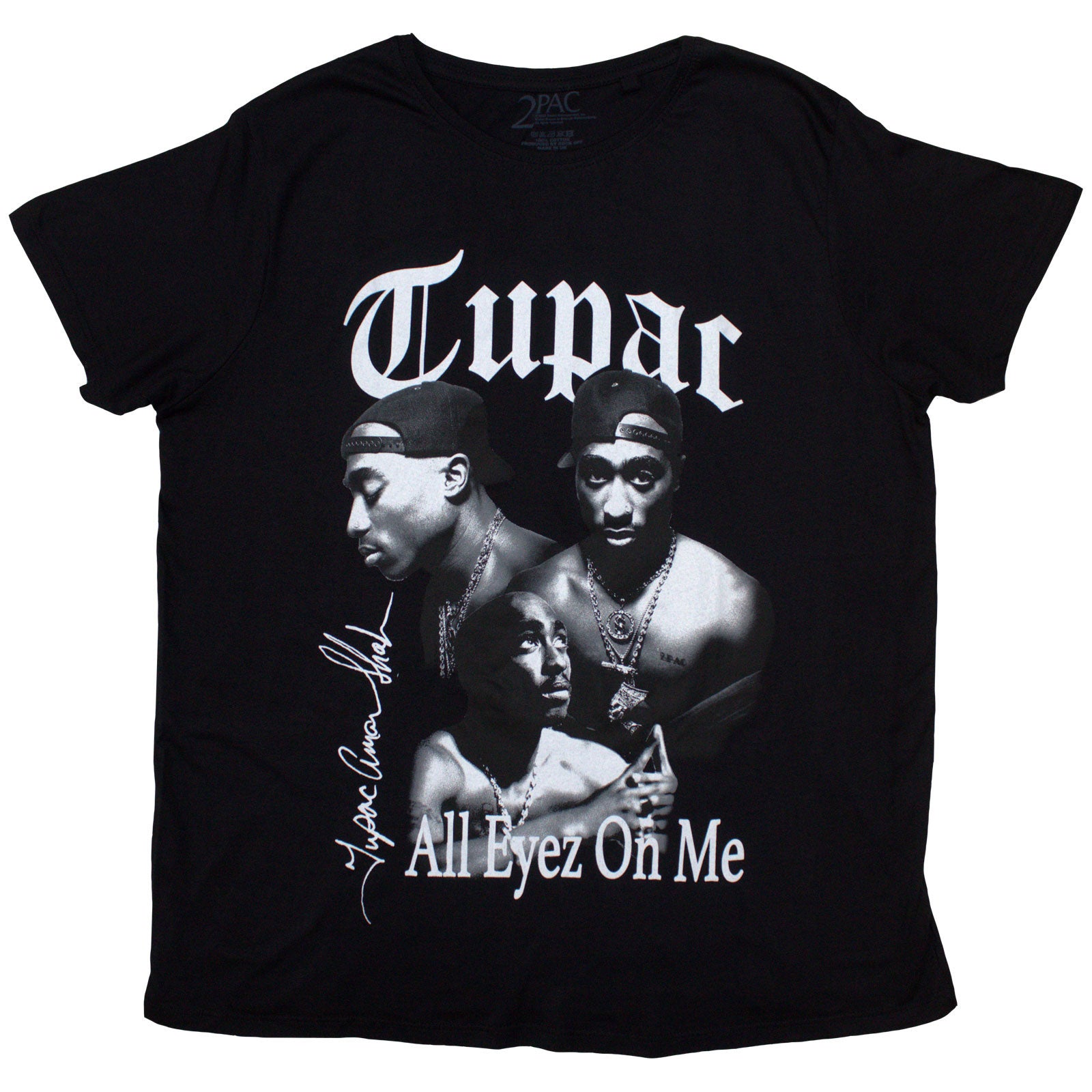 Tupac: All Eyez B&W T-shirt – officielt merchandise