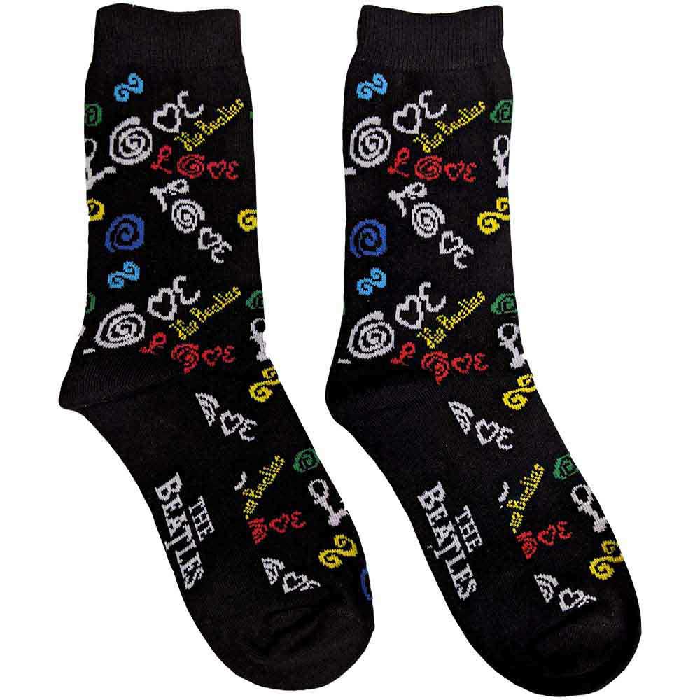 The Beatles: Love (Dark Blue) (UK Size 4 - 7) Strømper – officielt merchandise