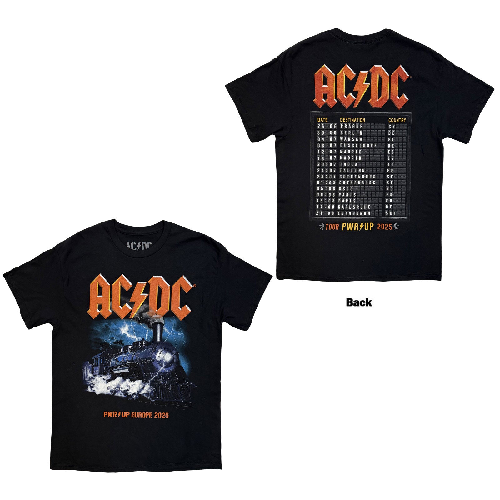 AC/DC: Train EU Tour '25 T-shirt – officielt merchandise