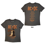 AC/DC: Bell Lightning EU Tour '25 (Charcoal Grey) T-shirt – officielt merchandise