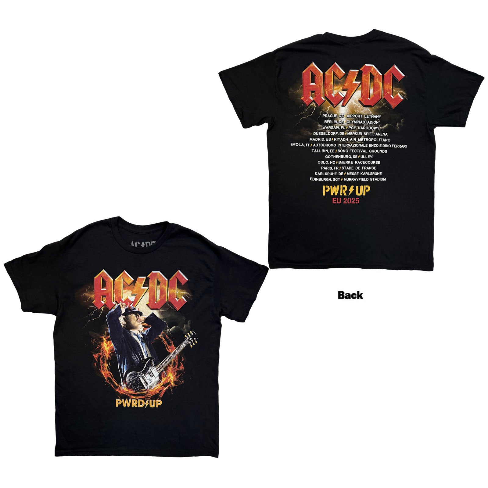 AC/DC: Angus Horns EU Tour '25 T-shirt – officielt merchandise